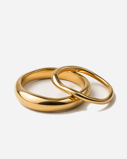 Carys Stackable Rings — 19 — Gold — product hero