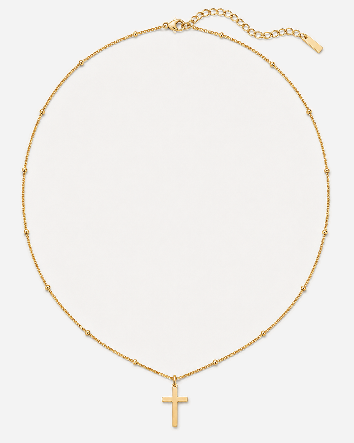 Isolde Cross Necklace — light grey product hero
