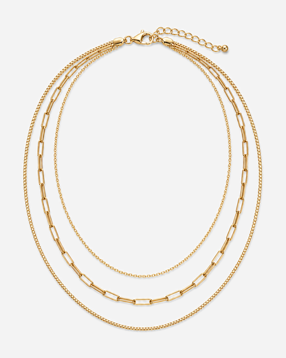Paloma Layered Necklace — light grey product hero