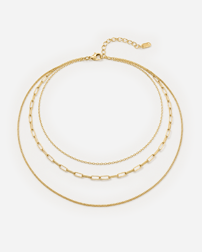 Adira Layered Necklace — light grey product hero
