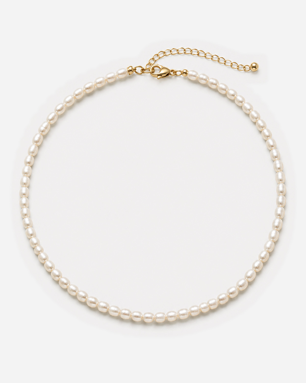 Elara Freshwater Pearl Choker — light grey product hero