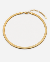 Oceana Herringbone Choker — light grey product hero