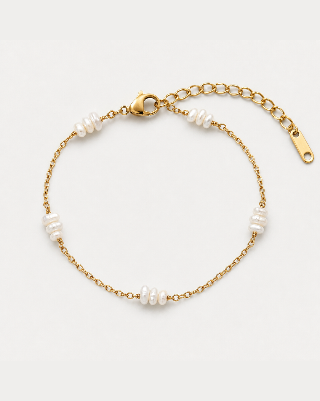 Sophia Pearl Bracelet — light grey product hero