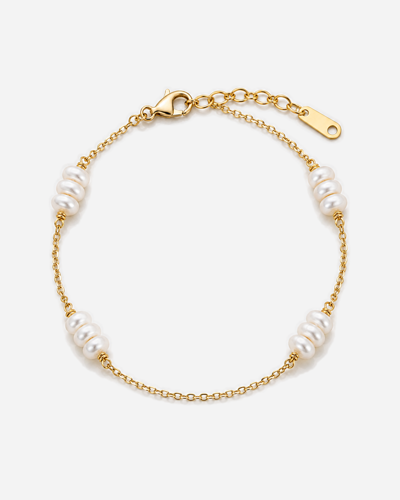 Sophia Pearl Bracelet — light grey product hero