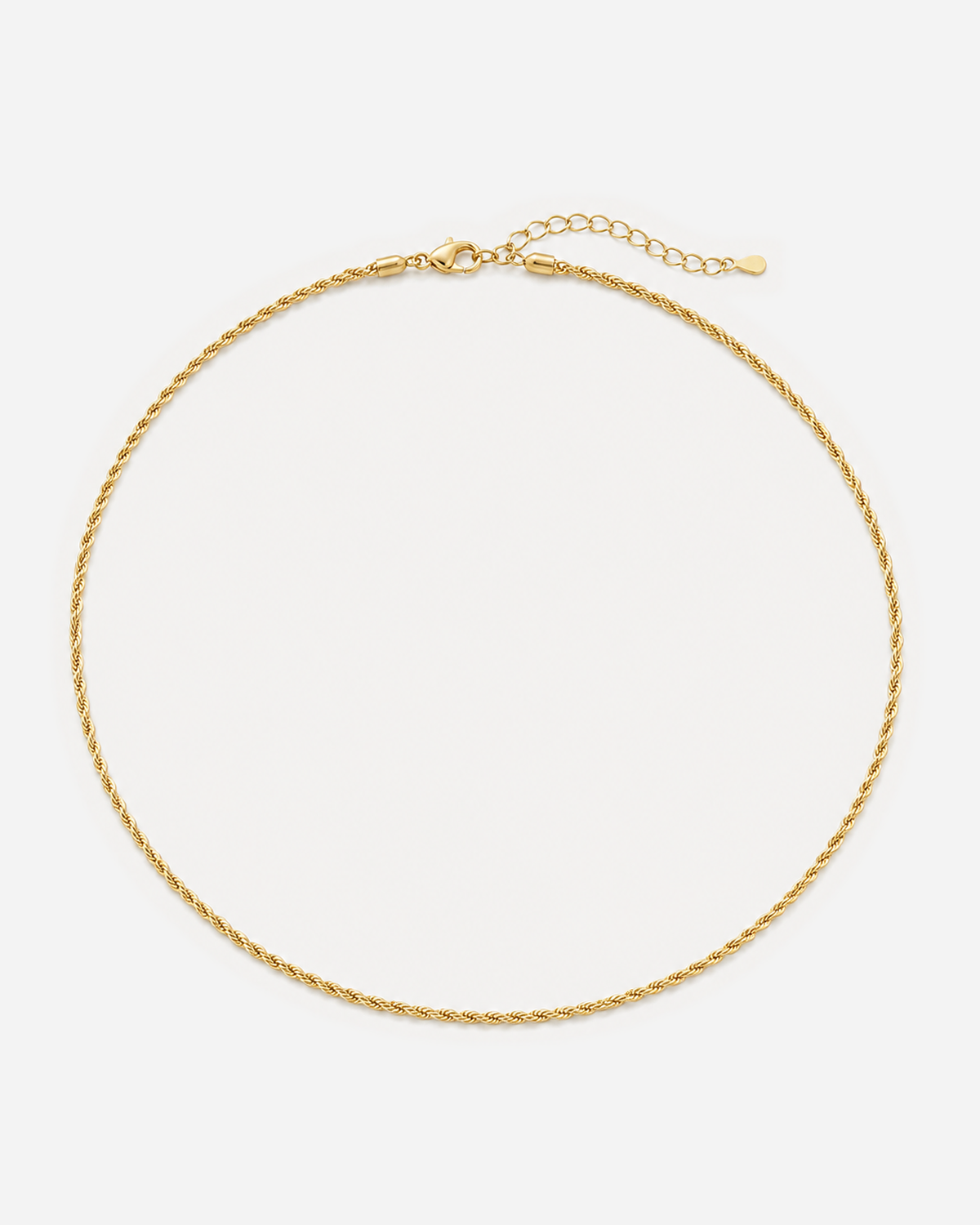 Kaia Rope Chain Necklace — light grey product hero