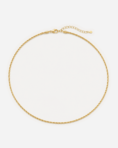 Kaia Rope Chain Necklace — light grey product hero