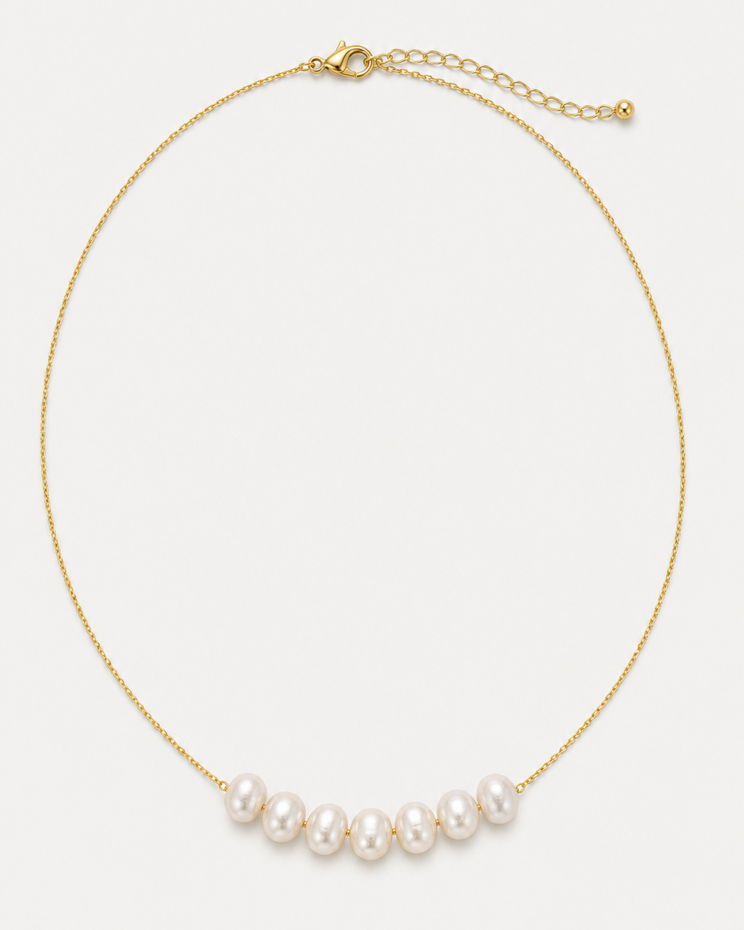 Margo Pearl Necklace — light grey product hero