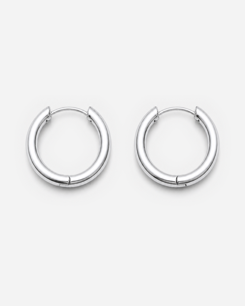 Silver Vienna Classic Hoop Earrings matched pair hero