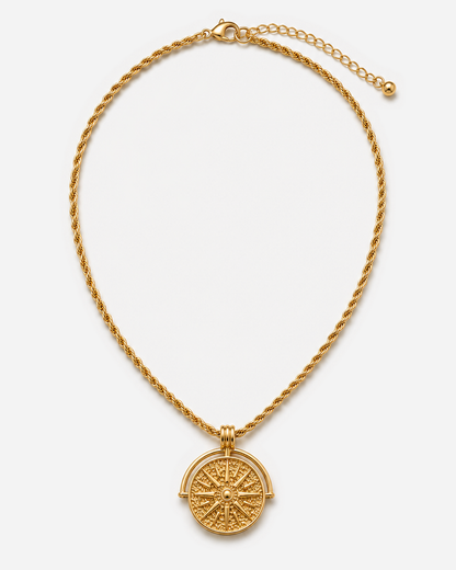 Marisol Golden Sun Necklace — light grey product hero