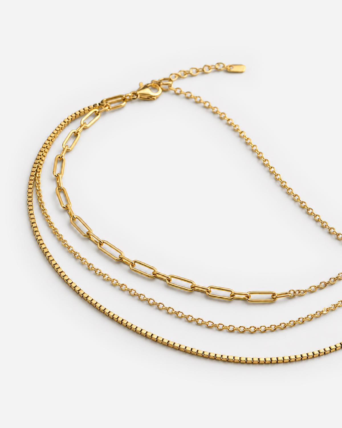 Adira Layered Necklace — 02 — Gold — product macro detail