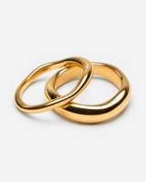 Carys Stackable Rings — Gold — product macro detail