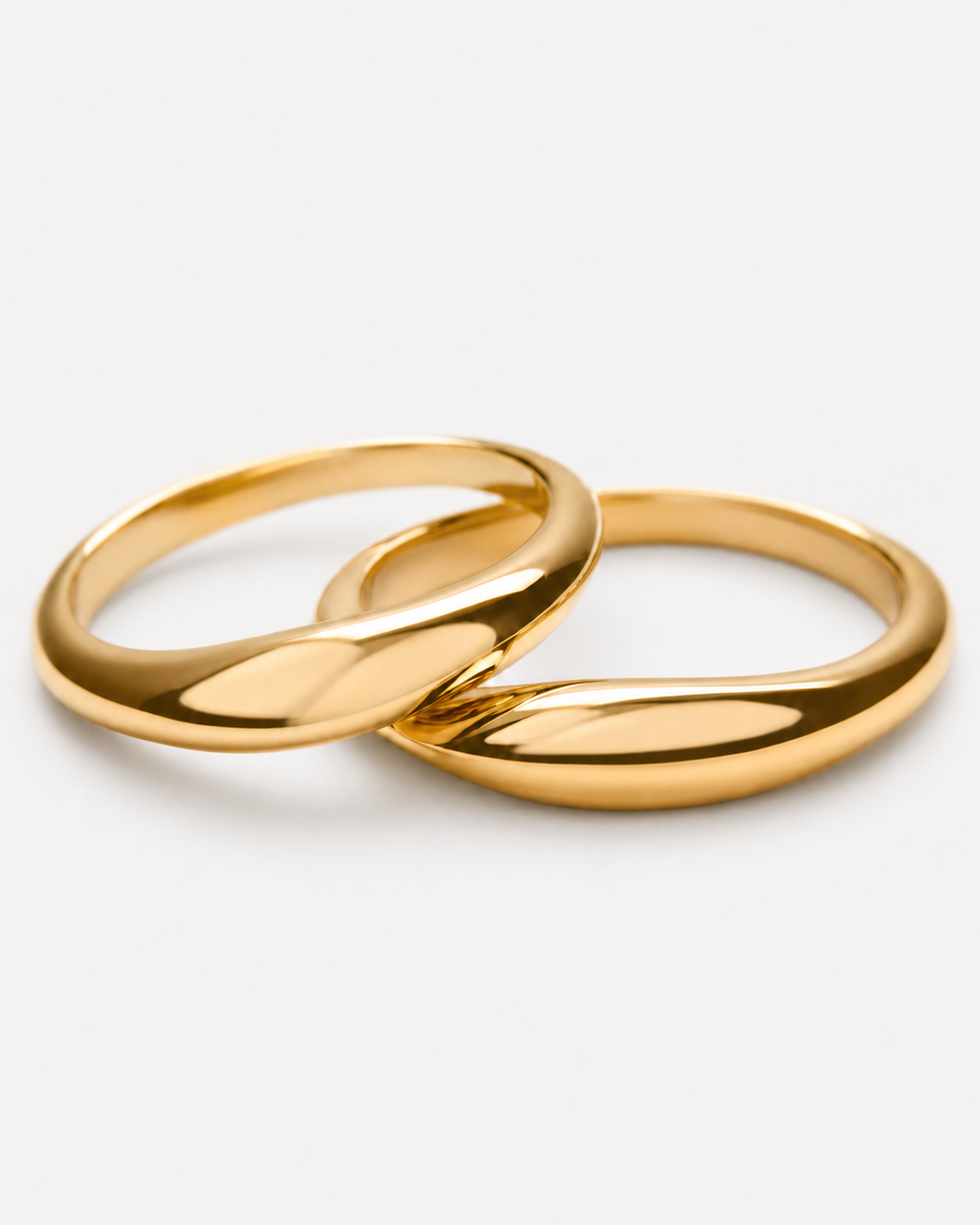Dahlia Ring Set — Gold — product macro detail