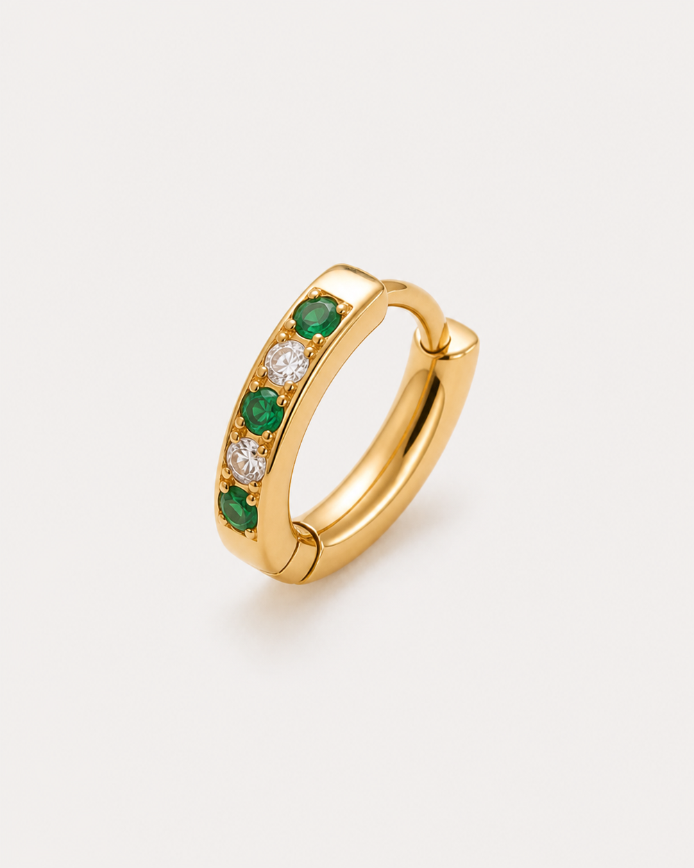 Maeva Oasis Green Hoops Earrings — product macro detail