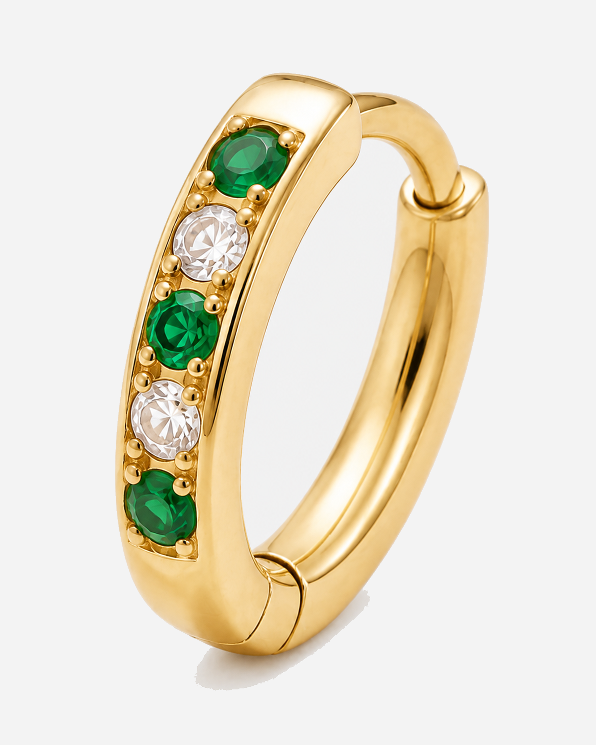 Maeva Oasis Green Hoops Earrings — product macro detail