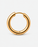 Vienna Classic Hoop Earrings — Gold closed hinged closure detail