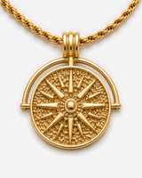 Marisol Golden Sun Necklace — product macro detail