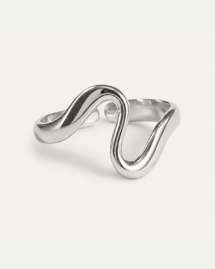 Talia Adjustable Ring — Silver variant 02 product macro detail