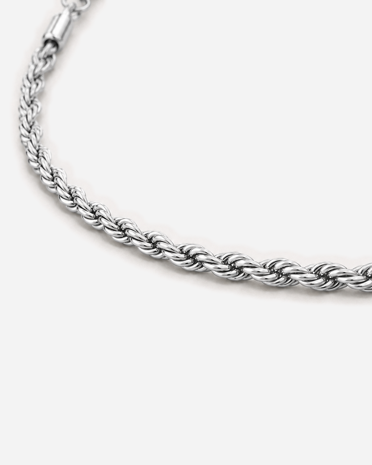 Kaia Rope Chain Necklace — Silver variant 02 product macro detail