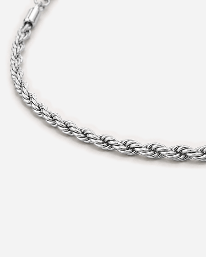 Kaia Rope Chain Necklace — Silver variant 02 product macro detail