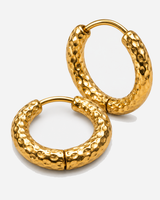 Valentina Hammered Hoops Earrings — product macro detail