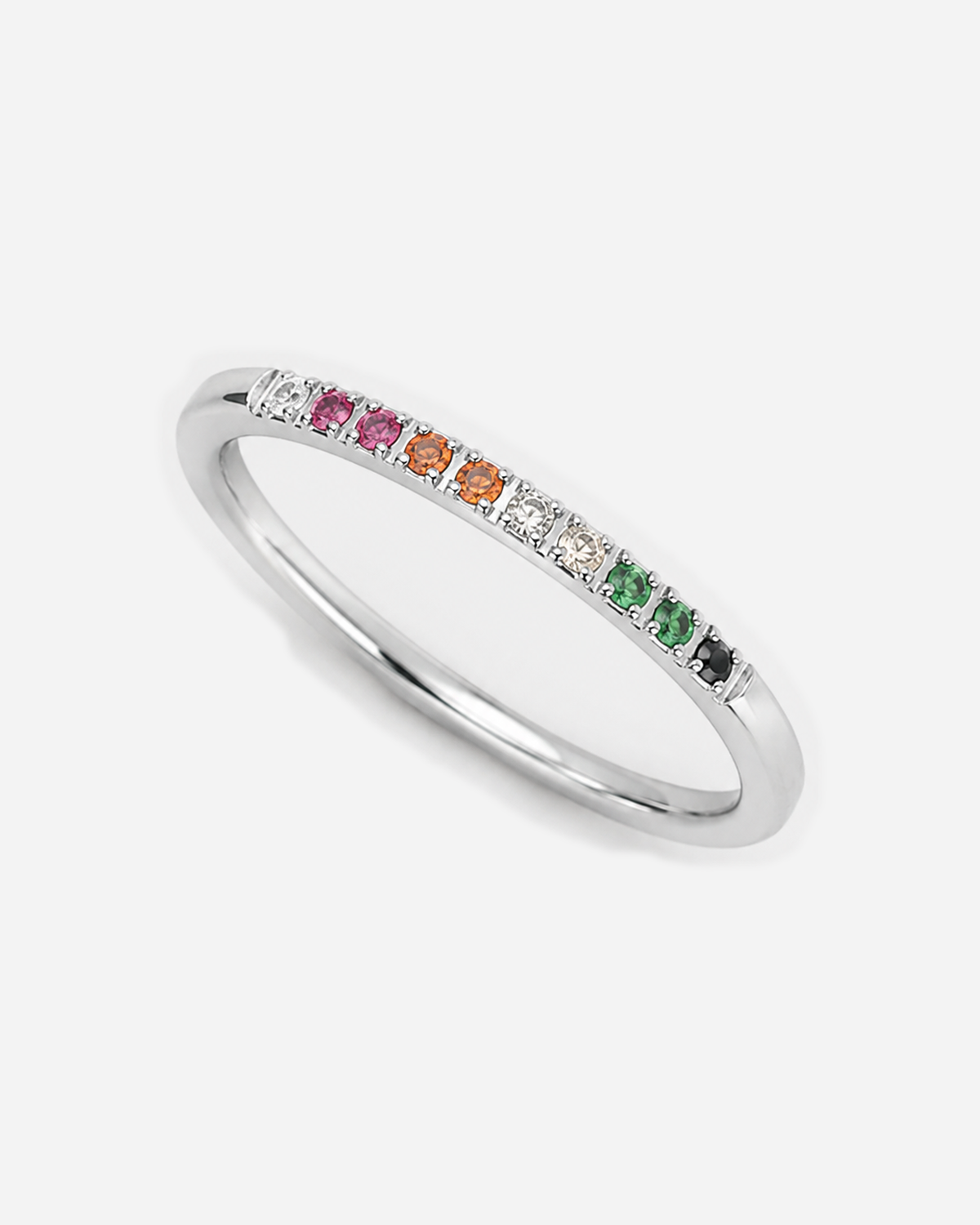 Nadia Golden Hour Ring — Silver — product alternate three-quarter view