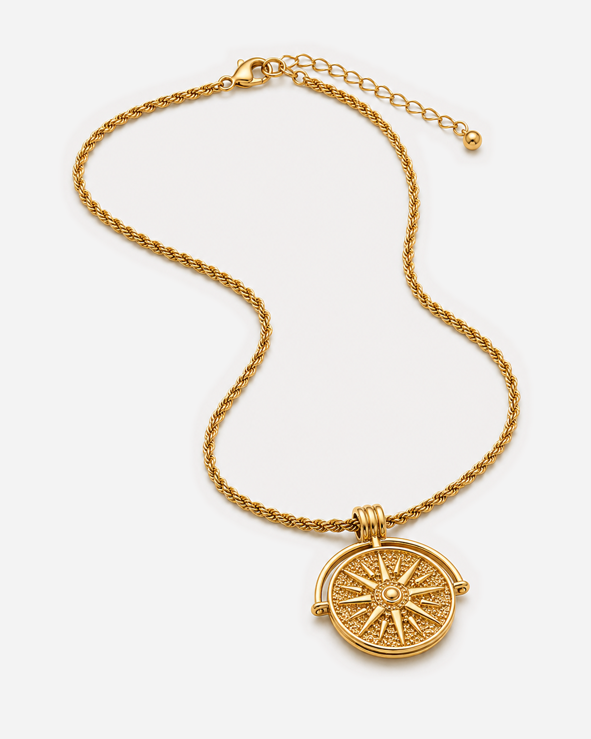 Marisol Golden Sun Necklace — product alternate three-quarter view
