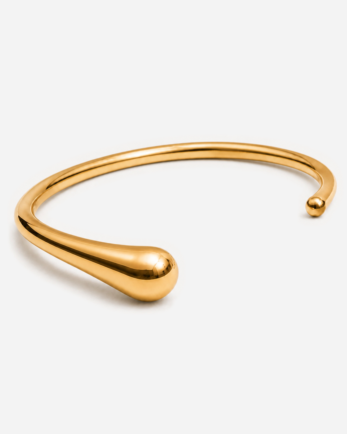 Janeva Adjustable Solid Bangle — side-profile construction macro