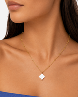 Anouk Positano Necklace — 07 — Gold — close wearing view