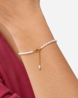 Greta Pearl Bracelet — 09 — Gold — exact clasp and extender construction