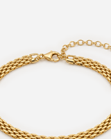 Ilaria Sifnos Bracelet — Gold multi-chain lobster clasp and round extender closure detail