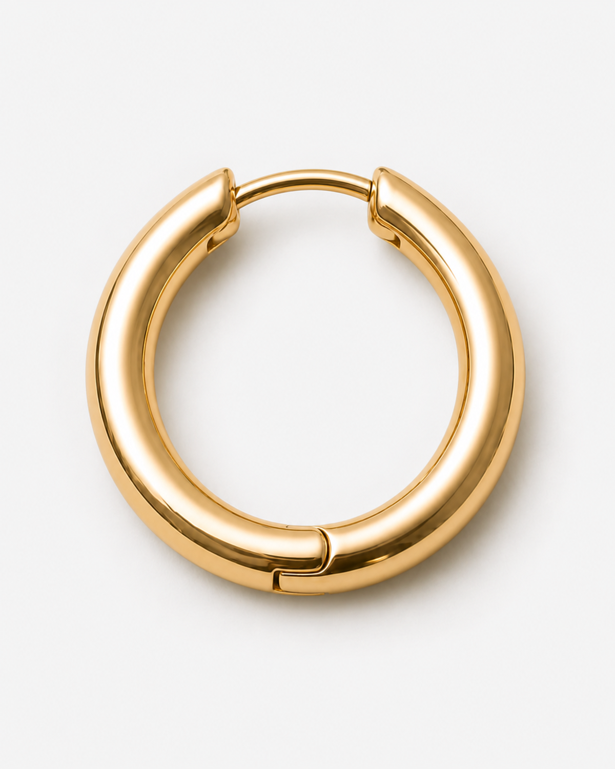 One gold Vienna hoop hinge and latch construction