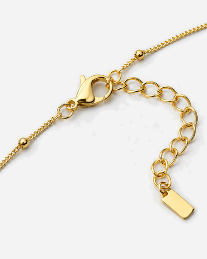 Anouk Positano Necklace — 09 — Gold — lobster clasp, oval extender and rectangular terminal macro