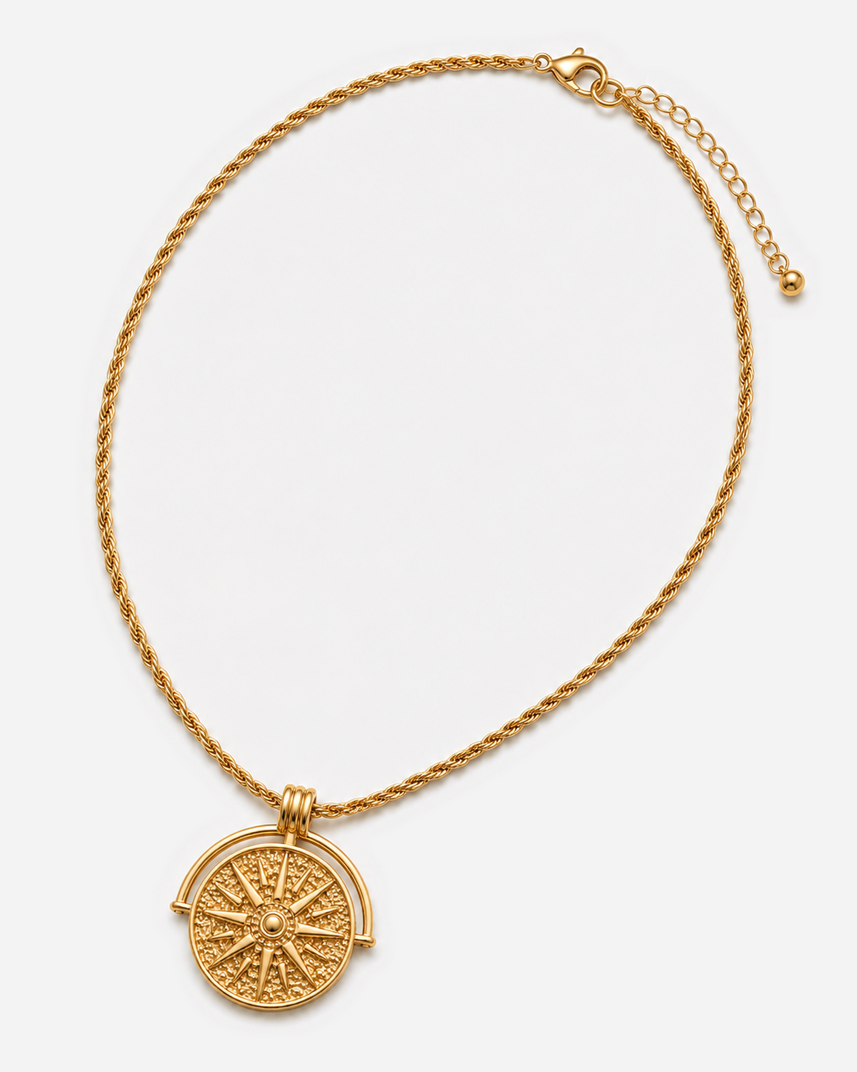 Marisol Golden Sun Necklace — 19 — Gold — product hero