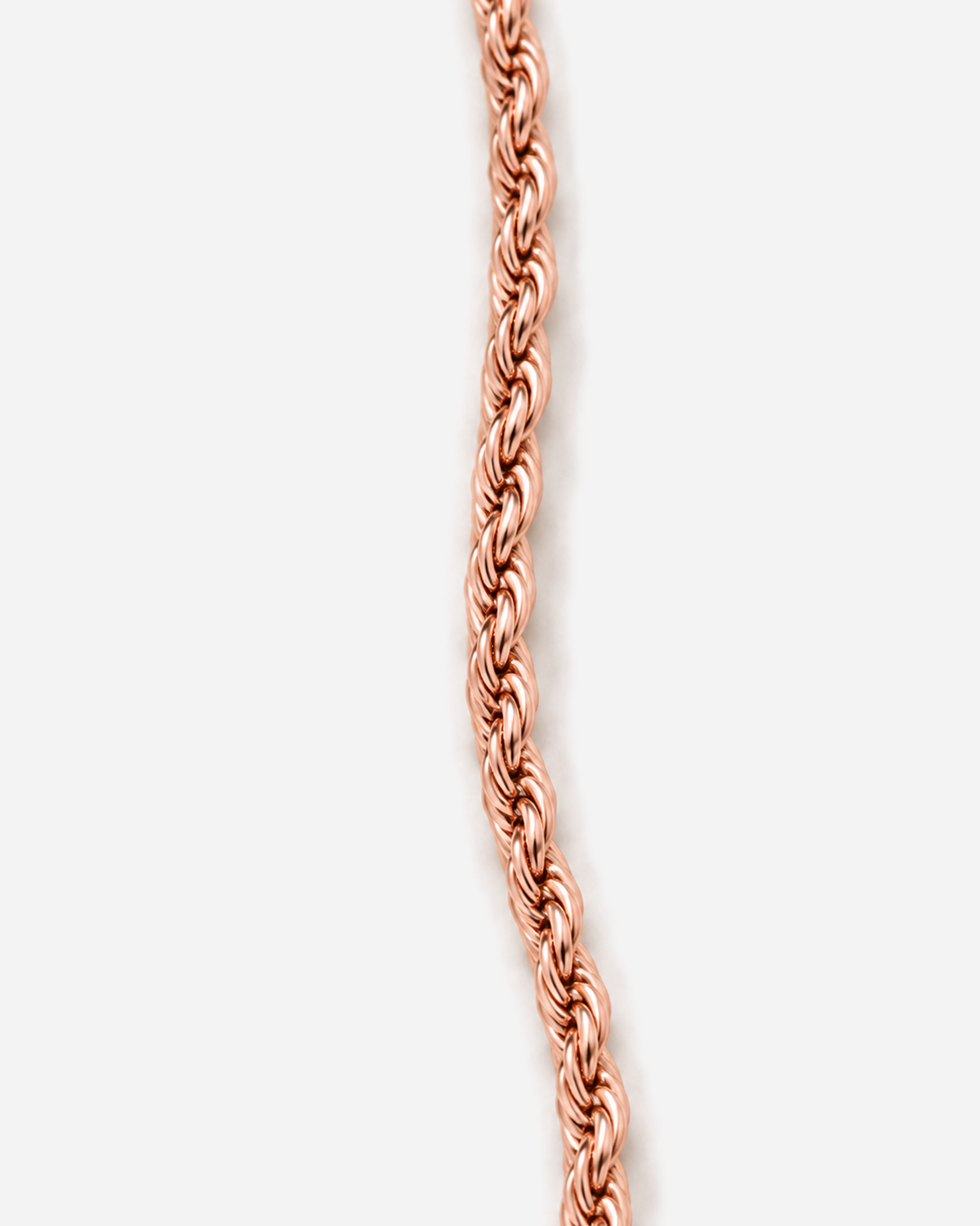 Kaia Rope Chain Necklace — 20 — Rose Gold — rope weave macro