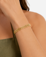 Ilaria Sifnos Bracelet — 26 — Gold — powder-blue/white outfit — human-scale wrist detail