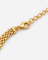 Ilaria Sifnos Bracelet — 27 — Gold — powder-blue/white outfit — clasp and extender construction macro