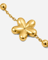 Ayana Flower Bracelet — 02 — Gold — five-petal flower product macro