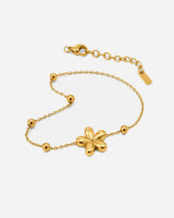Ayana Flower Bracelet — 03 — Gold — full-bracelet alternate angle
