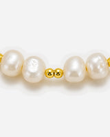 Dara Pearl Bracelet — 02 — Gold — paired-pearl/twin-spacer macro