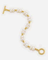 Dara Pearl Bracelet — 03 — Gold — open bracelet and toggle