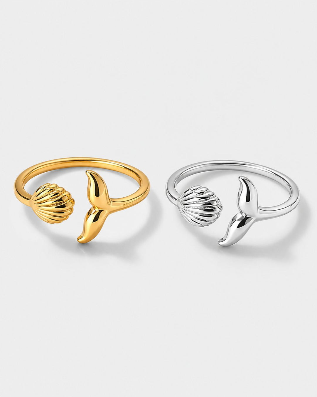 Horizon Adjustable Ring — Gold and Silver paired hero