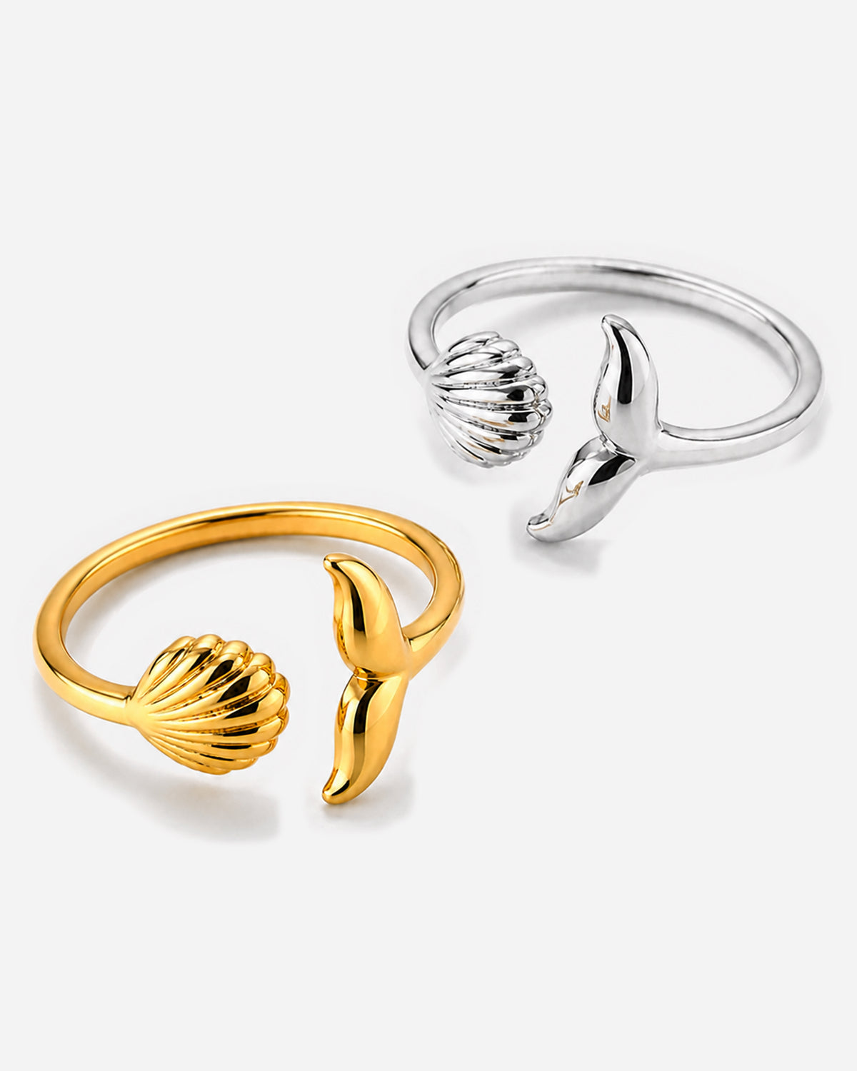 Horizon Adjustable Ring — Gold and Silver paired hero
