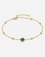 Jade Crystal Anklet — Green product hero