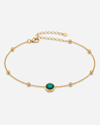 Jade Crystal Anklet — Green product hero