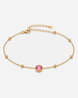 Jade Crystal Anklet — Pink product hero