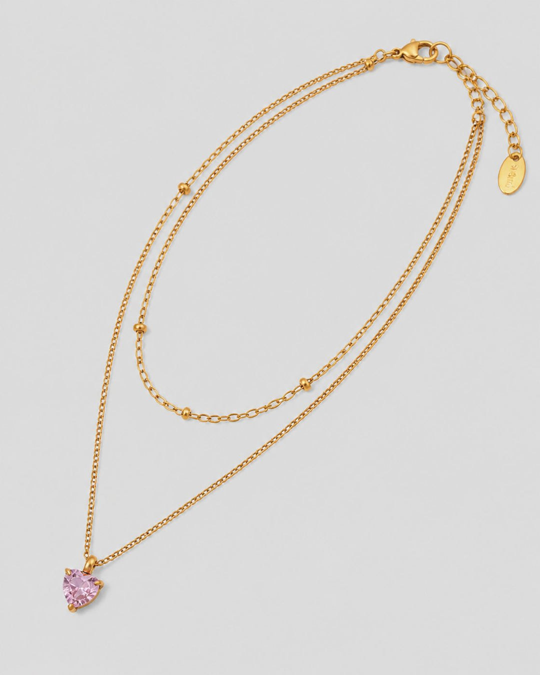 Jula Crystal Heart Layered Necklace — product hero