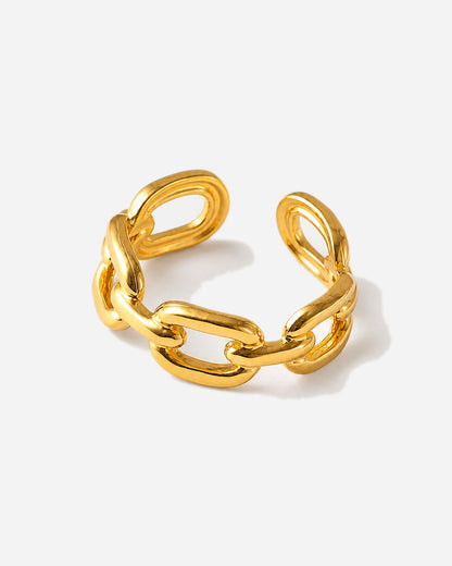 Maris Adjustable Ring — Gold coastal editorial view